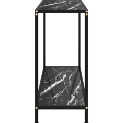 vidaXL - Wandtafel - Zwart - Glas - 100 x 35 x 75 cm