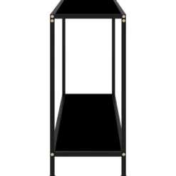 vidaXL - Wandtafel - Zwart - Glas - 120 x 35 x 75 cm