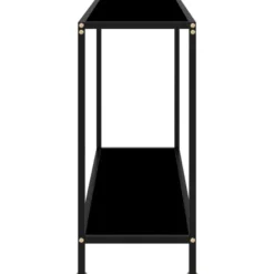 vidaXL - Wandtafel - Zwart - Glas - 100 x 35 x 75 cm