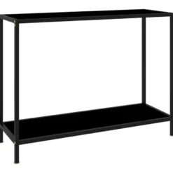vidaXL - Wandtafel - Zwart - Glas - 100 x 35 x 75 cm