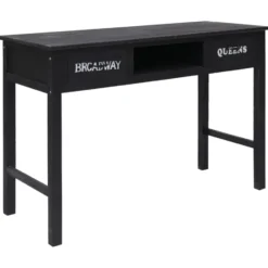 vidaXL - Wandtafel - Zwart - Hout