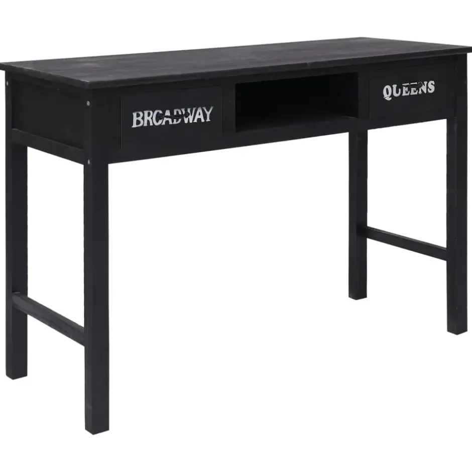 vidaXL - Wandtafel - Zwart - Hout