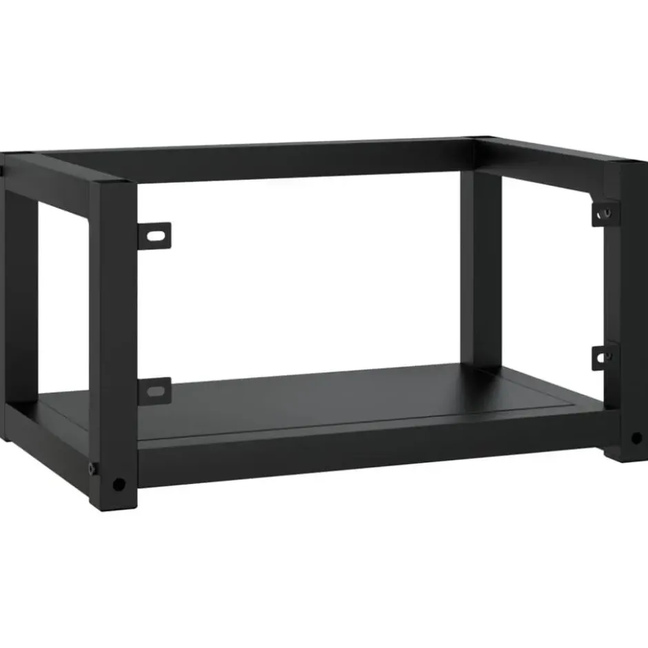 vidaXL - Wastafelframe wandgemonteerd 59x38x31 cm ijzer zwart
