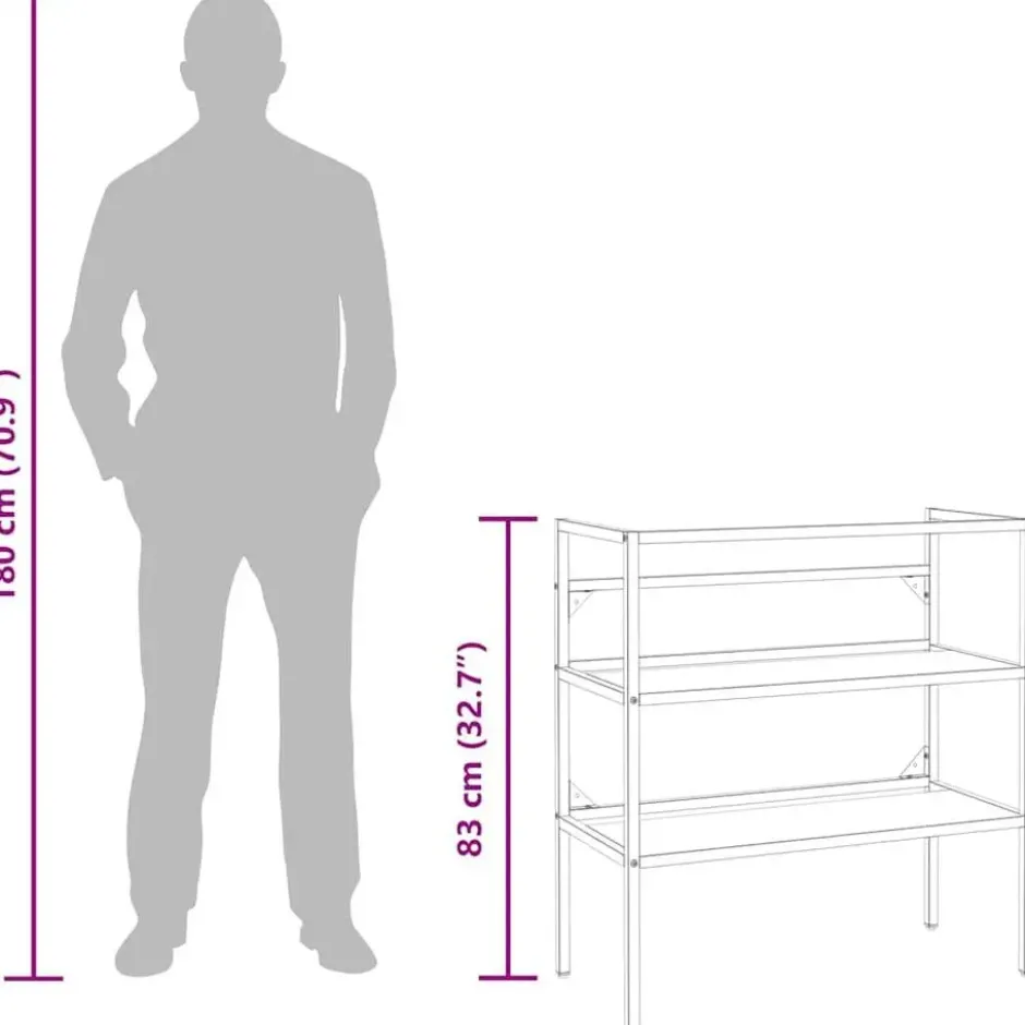 vidaXL - Wastafelframe 79x38x83 cm ijzer zwart Wastafelframe badkamerrek