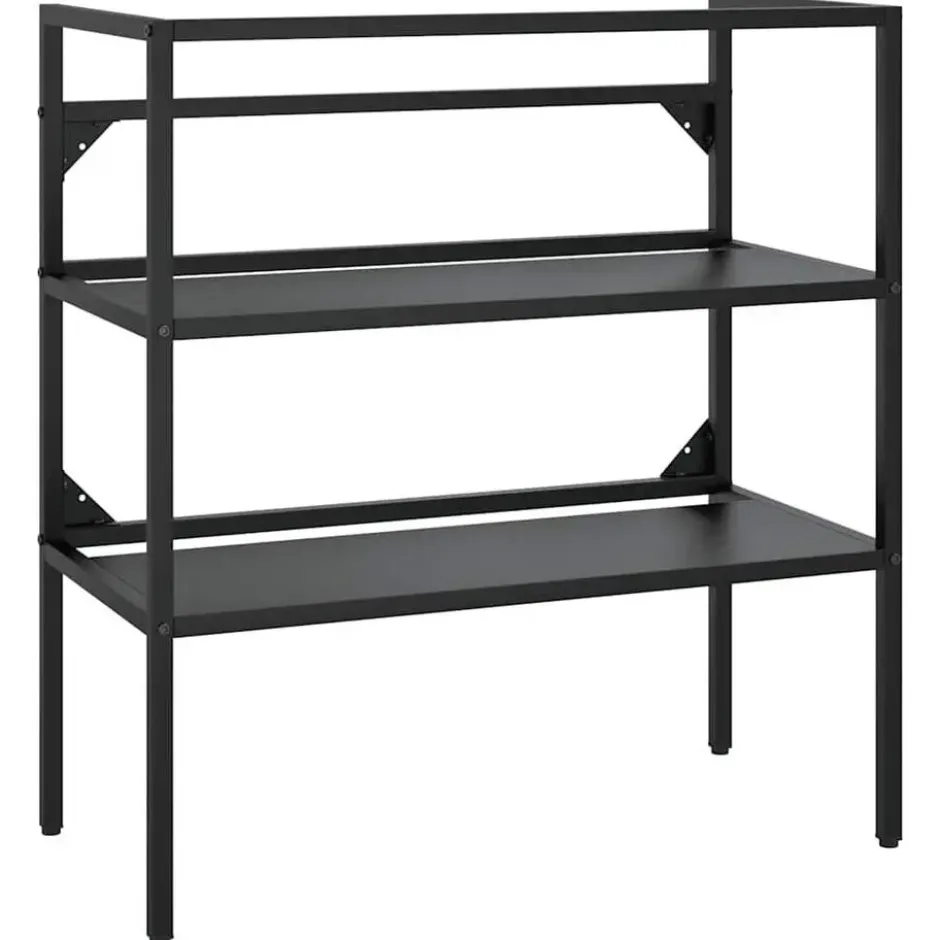 vidaXL - Wastafelframe 79x38x83 cm ijzer zwart Wastafelframe badkamerrek