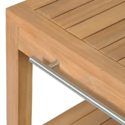 vidaXL Wastafelkast met marmeren wastafel massief teakhout crèmekleur