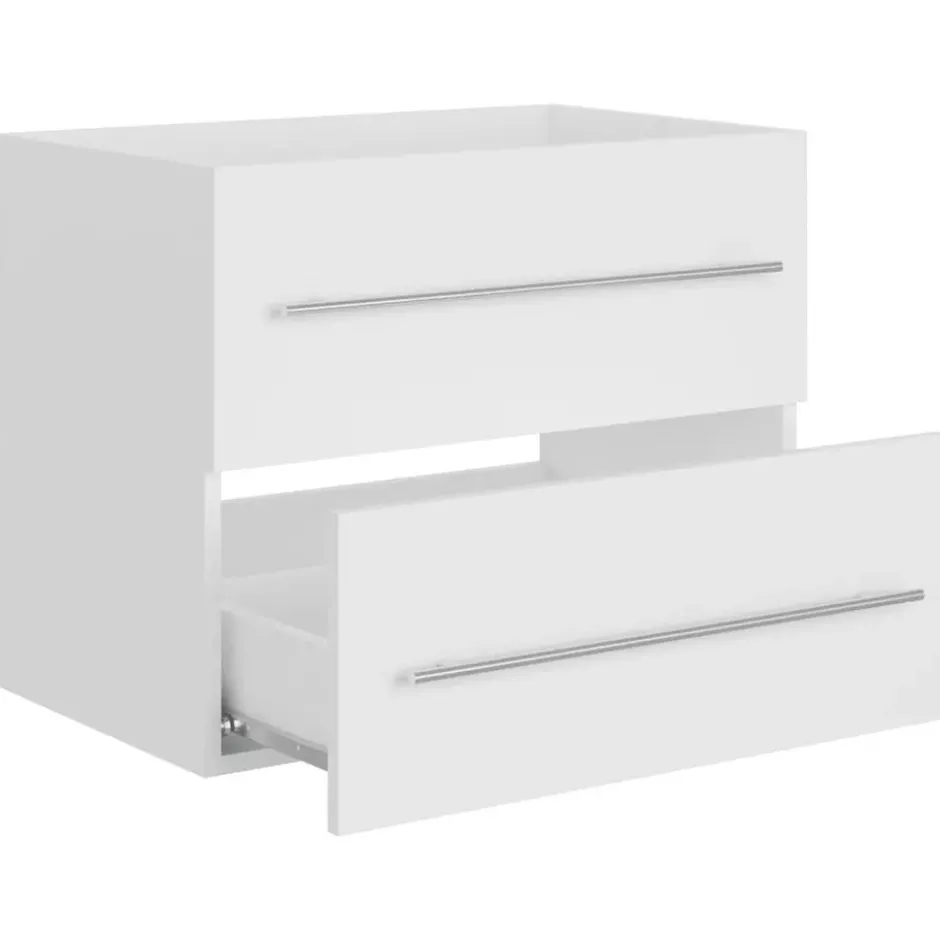 vidaXL - Wastafelkast - Wit - Bewerkt hout - 60 x 38.5 x 48 cm