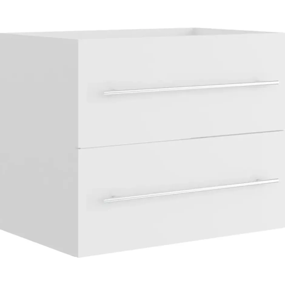 vidaXL - Wastafelkast - Wit - Bewerkt hout - 60 x 38.5 x 48 cm