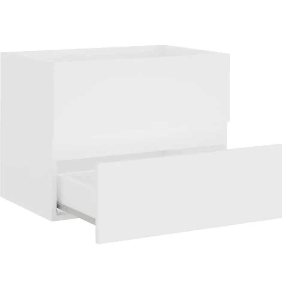 vidaXL - Wastafelkast - Wit - Bewerkt hout - 60 x 38.5 x 45 cm