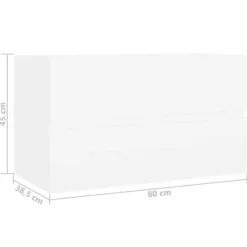 vidaXL - Wastafelkast - Wit - Bewerkt hout - 80 x 38.5 x 45 cm