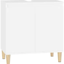 vidaXL - Wastafelkast 58x33x60 cm bewerkt hout wit