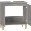 vidaXL - Wastafelkast 58x33x60 cm grijs sonoma eikenkleurig bewerkt hout