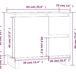 vidaXL - Wastafelonderkast met 2 lades - Grijs sonoma eiken - Hout - 65 cm