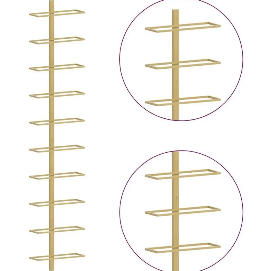 vidaXL - Wijnrek - Goud - Metaal