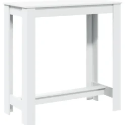 vidaXL - Wit Bartafel - Bewerkt hout - 102x50x103.5 cm