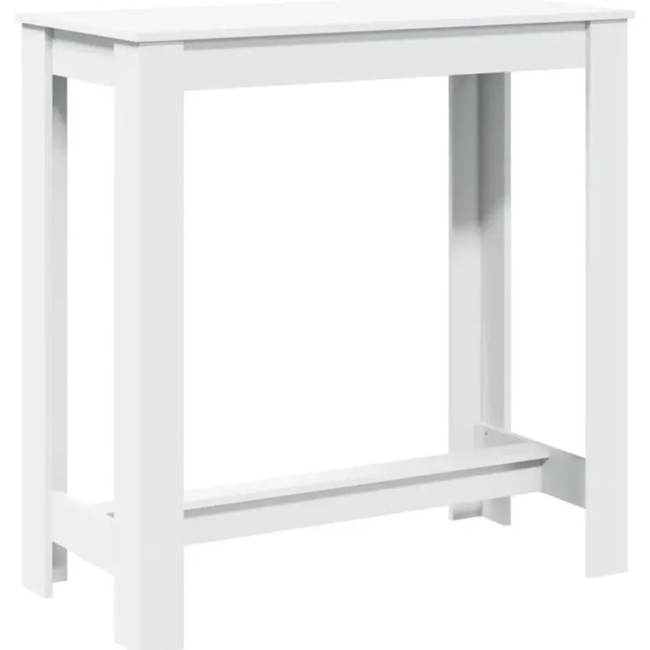 vidaXL - Wit Bartafel - Bewerkt hout - 102x50x103.5 cm