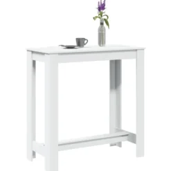 vidaXL - Wit Bartafel - Bewerkt hout - 102x50x103.5 cm