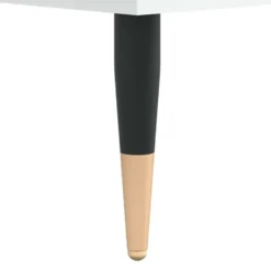 vidaXL - Wit Wastafelonderkast - 1 deur 4 lades - Bewerkt hout - 80x33x60 cm