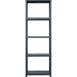 vidaXL - 5x Opbergrek 125 kg Kunststof Zwart Opbergschap Stellingkast Rek Kast