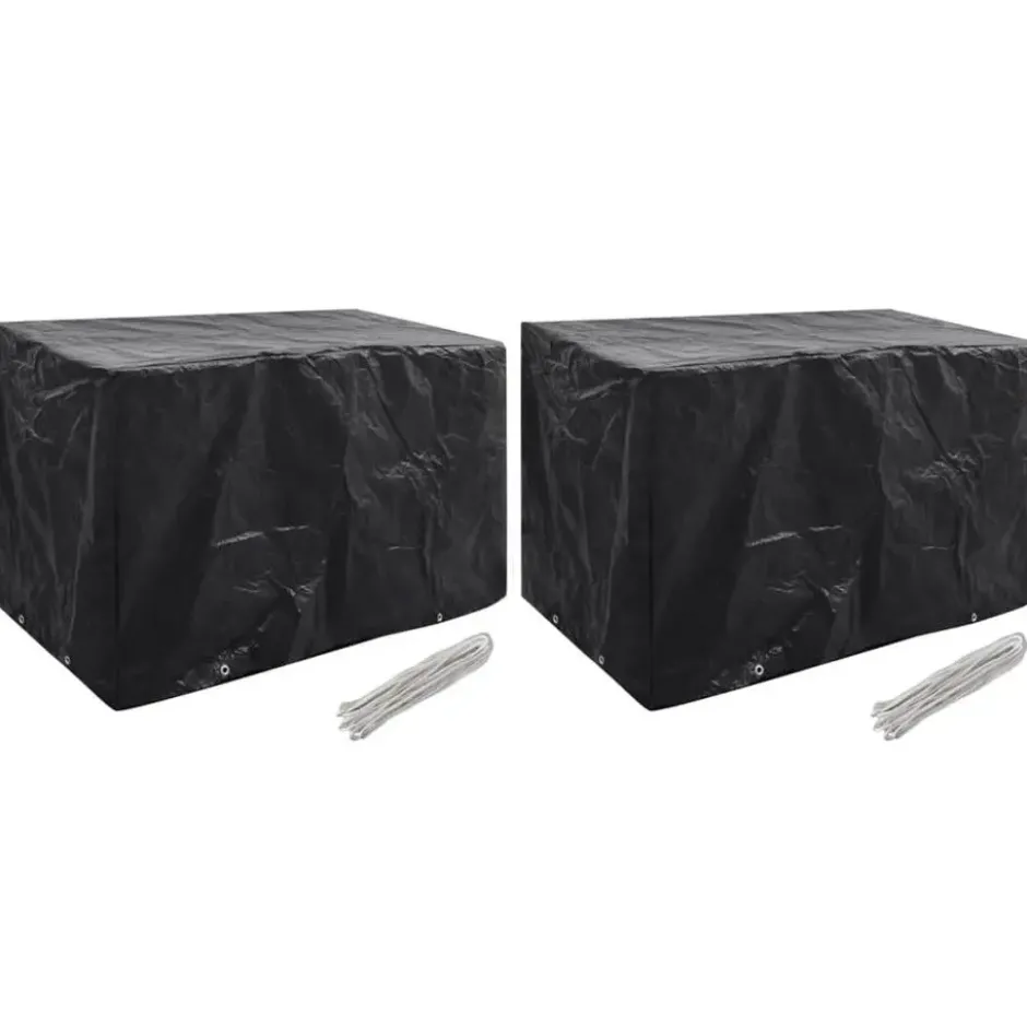 vidaXL - 2x Tuinmeubelhoes 8 Ogen Meubelhoes Hoezen - 140x70x90 cm - 2 Stuks