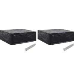 vidaXL - 2x Tuinmeubelhoes 8 Ogen Meubelhoes Hoezen Meubelhoezen Tuinsethoes