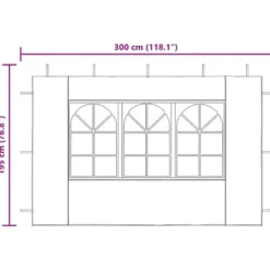 vidaXL - Zijwand - Antraciet - Polyetheen