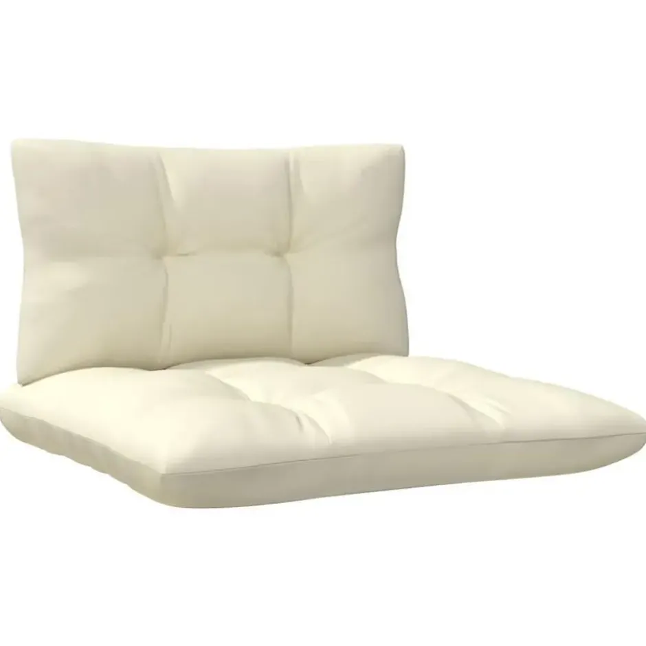 vidaXL - 3-zitsbank - Crème - Grenenhout
