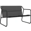 vidaXL - 2-zits Tuinbank met kussen antracietkleurig - staal - 110x70x74 cm