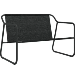 vidaXL - 2-zits Tuinbank met kussen antracietkleurig - staal - 110x70x74 cm