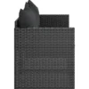 vidaXL - 3-zits Tuinbank - Zwart - Poly rattan
