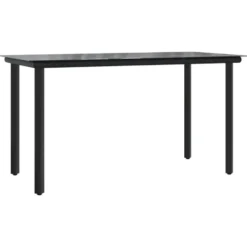 vidaXL - 4-zits Tuinset met zitkussens - Bruin - Poly rattan - 140x70 cm