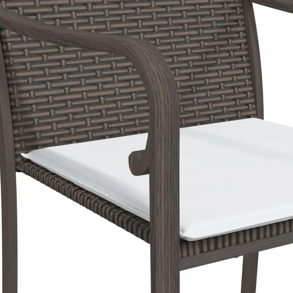 vidaXL - 4-zits Tuinset met zitkussens - Bruin - Poly rattan - 140x70 cm