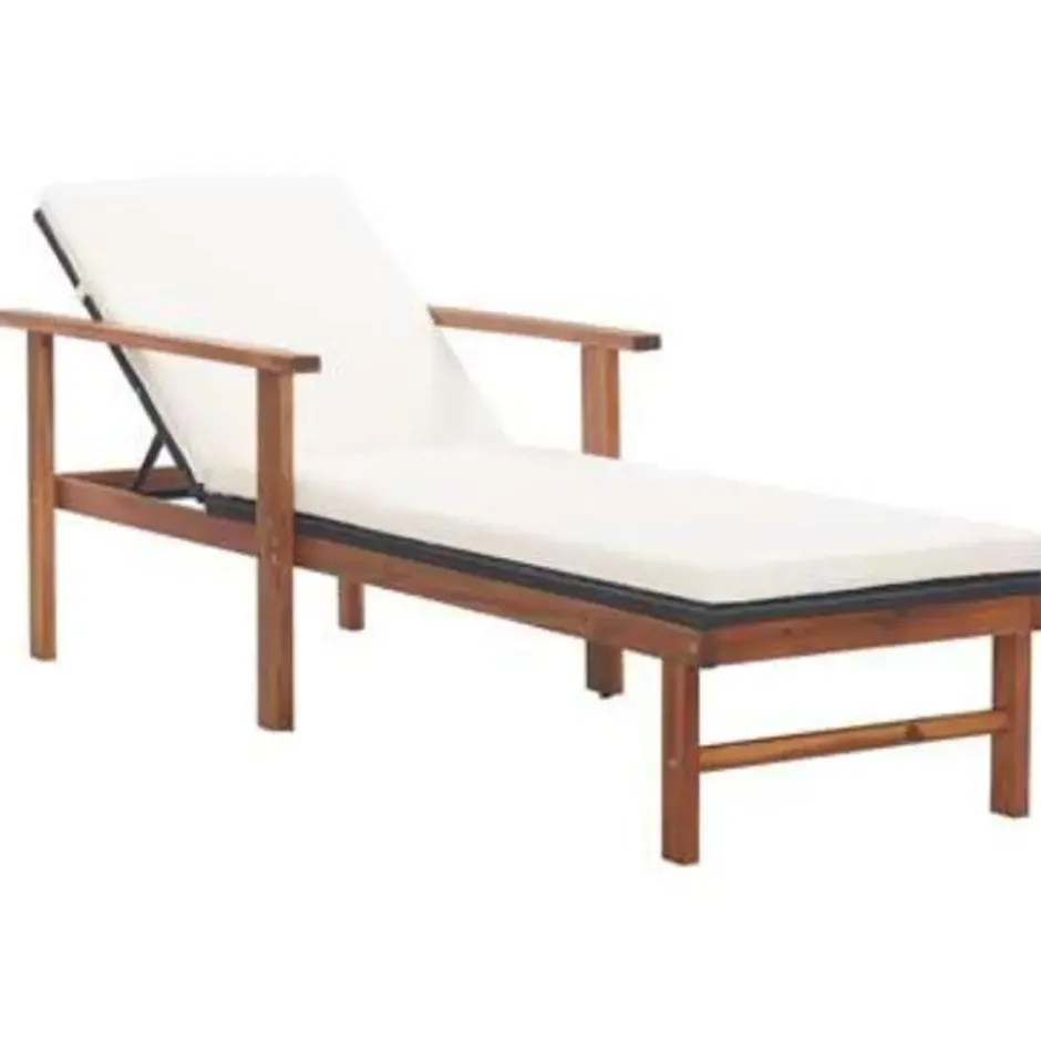 vidaXL - Zonnebed - Zwart - Poly rattan