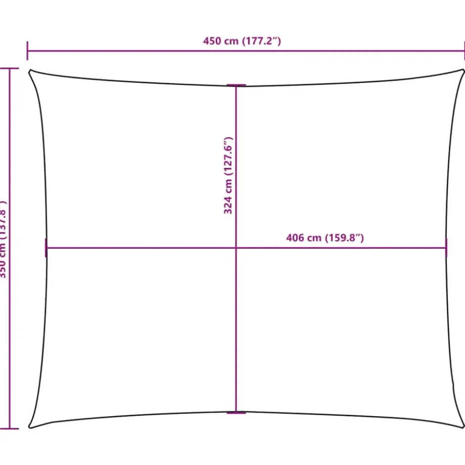vidaXL - Zonnezeil - Antraciet - 3.5 x 4.5 m