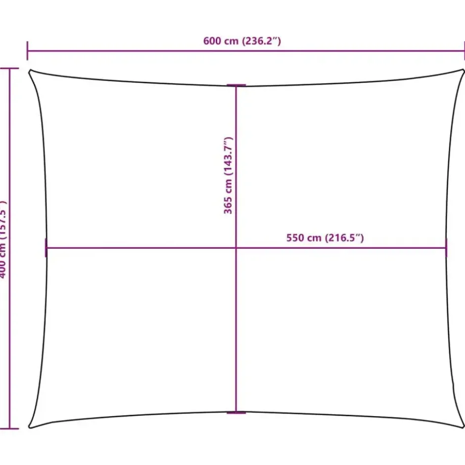 vidaXL - Zonnezeil - Antraciet - 4 x 6 m