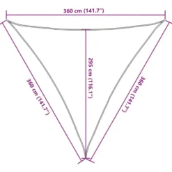 vidaXL - Zonnezeil - Antraciet - 3.6 x 3.6 x 3.6 m