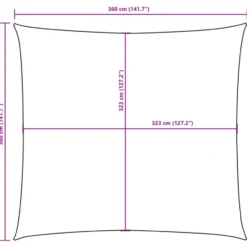 vidaXL - Zonnezeil - Antraciet - 3.6 x 3.6 m