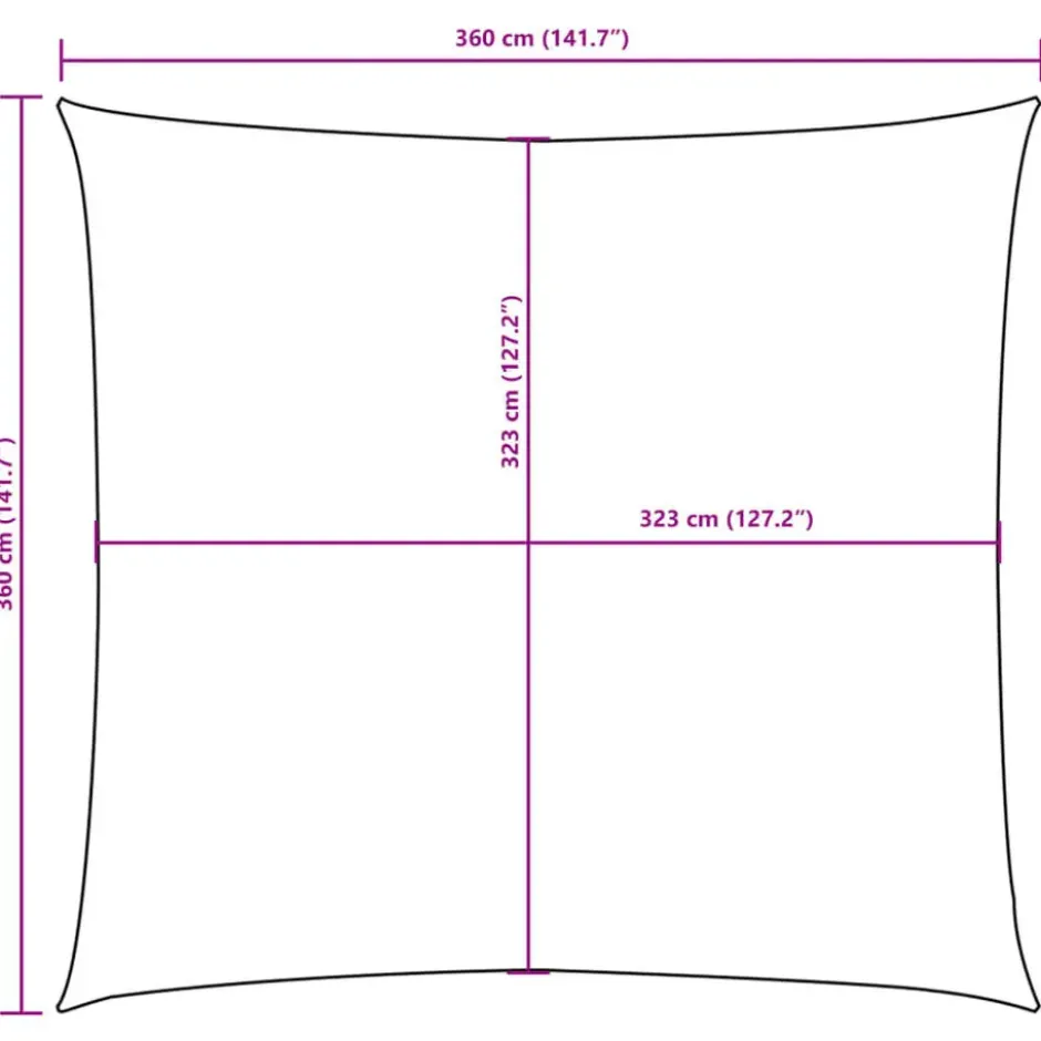 vidaXL - Zonnezeil - Antraciet - 3.6 x 3.6 m