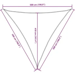 vidaXL - Zonnezeil - Antraciet - 5 x 5 x 5 m