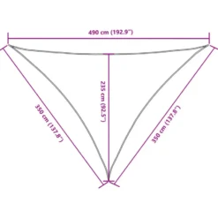 vidaXL - Zonnezeil - Antraciet - 3.5 x 3.5 x 4.9 m