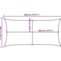 vidaXL - Zonnezeil - Beige - 2 x 4 m