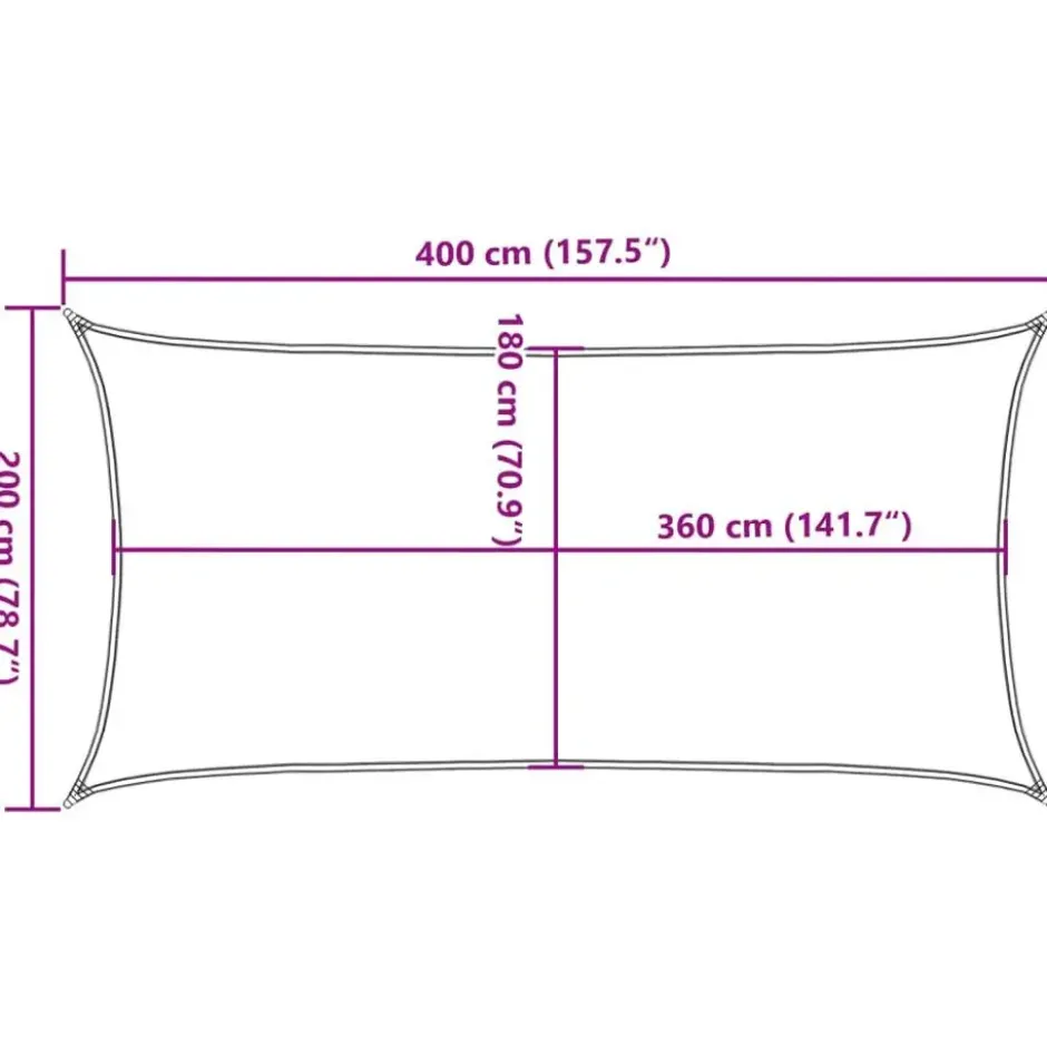 vidaXL - Zonnezeil - Beige - 2 x 4 m