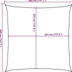 vidaXL - Zonnezeil - Beige - 3.6 x 3.6 m
