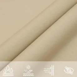 vidaXL - Zonnezeil - Beige - 3.5 x 3.5 x 4.9 m