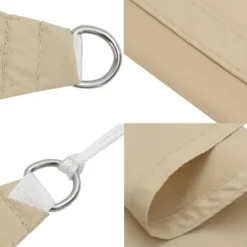 vidaXL - Zonnezeil - Beige - 3.5 x 3.5 x 4.9 m