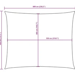 vidaXL - Zonnezeil - Crème - 4 x 6 m
