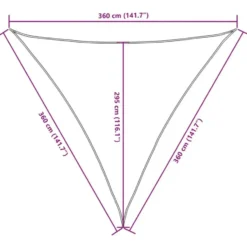 vidaXL - Zonnezeil - Crème - 3.6 x 3.6 x 3.6 m