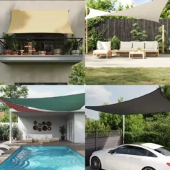 vidaXL - Zonnezeil - Taupe - 2 x 3 m