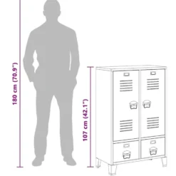 vidaXL - Zwart - Metaal