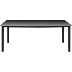 vidaXL - Zwart Tuinset - 6 opklapbare stoelen & 190x90 cm tafel - Poly rattan